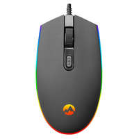 EVEREST Everest Gamer Egér - SM-GX66 (1600 DPI, 4gomb, 1,25m harisnyázott kábel, optikai, fekete, RGB LED)
