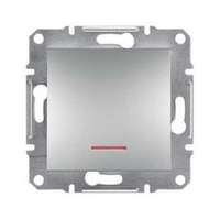 Schneider Asfora 101 1P kapcsoló +jelzőfény betét közp. fedéllel alumínium süllyesztett csavaros Schneider - EPH1430361