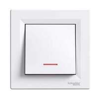 Schneider Asfora 101 1P kapcsoló +jelzőfény betét közp. fedéllel fehér süllyesztett IP20 1- Schneider - EPH1400121