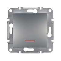 Schneider Asfora 101 1P kapcsoló +jelzőfény betét közp. fedéllel nemesacél süllyesztett csavaros Schneider - EPH1400362