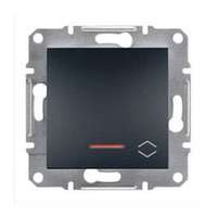 Schneider Asfora 106 váltókapcsoló +jelzőfény betét közp. fedéllel antracit süllyesztett rugós 1- Schneider - EPH1500171