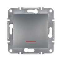 Schneider Asfora N101 nyomó betét 1- nyomógomb 1z nemesacél IP20 jelzőfény süllyesztett dmax. Schneider - EPH1600162