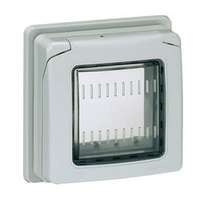 LEGRAND Beépíthető adapter 2 modulos átlátszó csapfedéllel 1-egység vízszintes műanyag P17 Tempra LEGRAND - 053948