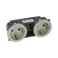 LEGRAND Céliane 162/2 dugalj sínes földelt központi fedlap gyerekzárral titán IP20 süllyesztett LEGRAND - 067162