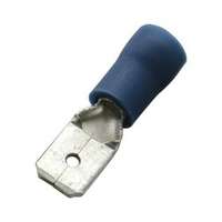 Haupa Csúszósaru 20,5mm dugó részlegesen szigetelt kék lapos 6,3x0,8 mm sárgaréz 1.5-2,5mm2 Haupa - 260424