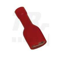 TRACON Csúszósaru 21mm hüvely teljesen szigetelt 17.5A piros lapos 6,3x0,8 mm réz 0,75-1,5mm2 TRACON - PTCSH6