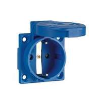 PCE Dugalj biztonsági beépíthető 2P+E +csapófedél 16A 3P 250V műanyag 50x50mm kék egyenes P-Nova+ PCE - 1050-0bs