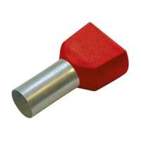 Haupa Érvéghüvely szigetelt iker 2x 1mm2 8mm piros Haupa - 270784