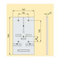 Emiter Fogyasztásmérő alátéttábla 3fázisú mérőhöz 63A 350mmx 197mmx szürke TL 3F Z.U.P. Emiter - 9172035