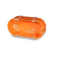 F-TRONIC Gipszkarton szerelvénydoboz 2-es ovális 73mmx 143mmx 65mm-átmérő narancs műanyag E118 F-TRONIC - 7350041