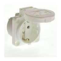 PCE Háztartási dugalj beépíthető 2P+E +csapófedél 16A 3P 250V műanyag 50x50mm fehér S-Nova PCE - 105-0w