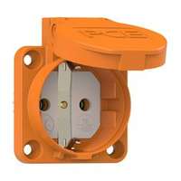 PCE Háztartási dugalj beépíthető 2P+E +csapófedél 16A 3P 250V műanyag 50x50mm narancs IP54 S-Nova PCE - 105-0o