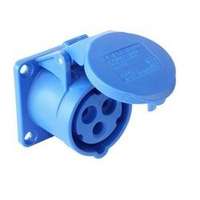 PCE Ipari dugalj beépíthető 2P+E 16A 230V(50+60Hz) kék egyenes IP44 műanyag 6h-pozíció csavaros PCE - 313-6