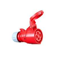 PCE Ipari dugalj lengő 3P+E 16A 400V(50+60Hz) piros egyenes IP44 műanyag 6h-pozíció Shark PCE - 214-6