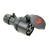 PCE Ipari dugalj lengő 3P+N 16A 400V(50+60Hz) piros egyenes IP44 műanyag 6h-pozíció Shark PCE - 214-6x