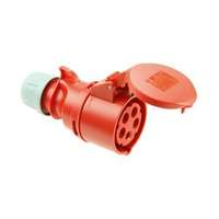 PCE Ipari dugalj lengő 3P+N+E 16A 400V(50+60Hz) piros egyenes IP44 műanyag 6h-pozíció Shark PCE - 215-6