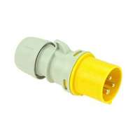 PCE Ipari dugvilla lengő 2P+E 16A 110V(50+60Hz) sárga IP44 műanyag csavaros 4h-pozíció Shark PCE - 013-4