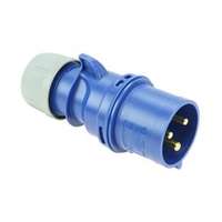 PCE Ipari dugvilla lengő 2P+E 32A 230V(50+60Hz) kék IP44 műanyag csavaros 6h-pozíció Shark PCE - 023-6