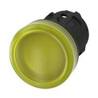 SIEMENS Jelzőlámpa fej műanyag d22 kerek sárga lapos 1-lámpa fekete műanyag-gyűrű SIRIUS ACT SIEMENS - 3SU1001-6AA30-0AA0