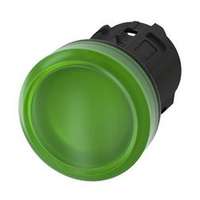SIEMENS Jelzőlámpa fej műanyag d22 kerek zöld lapos 1-lámpa fekete műanyag-gyűrű SIRIUS ACT SIEMENS - 3SU1001-6AA40-0AA0