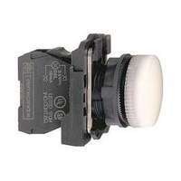 Schneider Jelzőlámpa komplett műa. d22 1x LED fehér 24V AC/DC kerek lapos Harmony XB5 Schneider - XB5AVB1