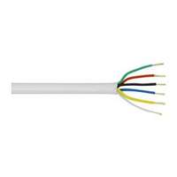 KÁBELgyártó Riasztó vezeték 6x 0.22m2 CCA 6x 0.22mm sodrott fehér PVC-köpeny fólia-árnyékolás Alarm 100m - RIASZ.6X0,22