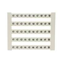 Weidmüller Sorkapocsjelölő lap 41-50 vízszintes fehér 5mm-modultáv DEK 5 FWZ 41-50 Weidmüller - 0523060041