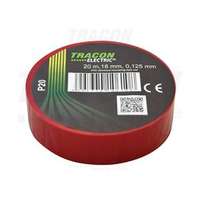 TRACON Szigetelőszalag piros 18mm x 20m PVC 90°C max. TRACON - P20