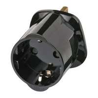 LECTRA Utazó adapter GB(G)->DIN(F) olvadóbetéttel fekete 13A 250V LECTRA - 1508533