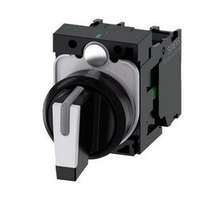 SIEMENS Választókapcsoló komplett műanyag d22 I-0-II 3-állású világító 2z fehér 5-500V SIRIUS ACT SIEMENS - 3SU1100-2BL60-1NA0