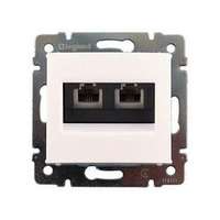 LEGRAND Valena telefon csatlakozó betét közp. fedéllel 2xRJ11 műanyag fehér LEGRAND - 774439