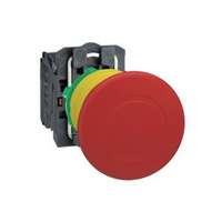 Schneider Vészgomba-nyomó komplett d22 1ny 1z süllyesztett 40mm-fej fordító nyugtázás Harmony XB5 Schneider - XB5AS8445