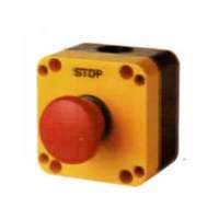 Ganz KK Vészgomba-nyomó komplett d22 1ny falonkívüli 40mm-fej fordító nyugtázás csavaros TV-E Ganz KK