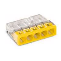 WAGO Vezetékösszekötő átlátszó 5-pólus 0.5-2.5mm2 24A 450V WAGO - 2273-205