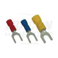 TRACON Villás saru 1,5mm2 4M/csavar villás-alakú PVC piros réz ónozott TRACON - PV4