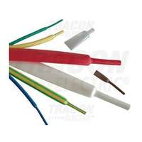 TRACON Zsugorcső zöld/sárga 4.8mm/ 2.4mm-átmérő 1m 2:1-zsugor vékonyfalú melegzsugor TRACON - ZS048ZS