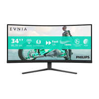 PHILIPS Philips EVNIA Ívelt Gaming 180Hz monitor 34", 34M2C3500L/00 3440x1440, 21:9, 0,03ms, 2xHDMI/DisplayPort