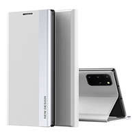 Wooze Apple Wooze Silver Line iPhone 16 Plus oldalra nyíló tok, stand, világosszürke