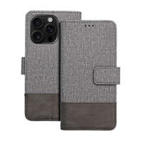 Utángyártott Gomma Samung Galaxy S24 FE flip/oldalra nyíló tok kártyatartó résszel, szürke