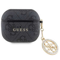 Guess Guess 4G Script PC/PU Charm Apple AirPods 3 tok, fekete
