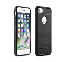 Utángyártott Forcell Carbon hátlap tok Apple iPhone 5/5S/SE, fekete
