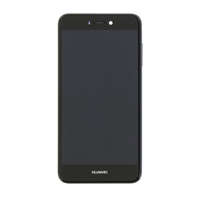 Huawei Huawei P8/P9 Lite (2017) kompatibilis LCD modul kerettel, OEM jellegű, fekete, Grade S+