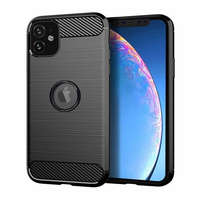 Utángyártott Forcell Carbon hátlap tok Apple iPhone 12 mini, fekete