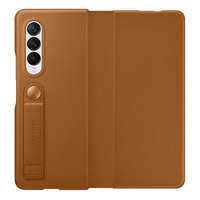 Samsung Samsung Galaxy Z Fold3 5G Leather Flip Cover, gyári bőr flip tok, barna, EF-FF926