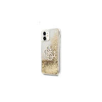 Guess Guess TPU Big 4G Liquid Glitter Gold Apple iPhone 11 hátlap tok, átlátszó