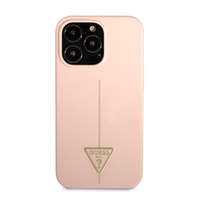 Guess Guess Silicone Line Triangle Apple iPhone 13 Pro Max hátlap tok, rószaszín
