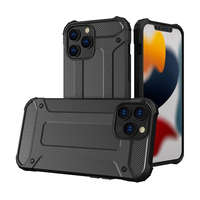 Utángyártott Forcell Carbon hátlap tok Apple iPhone 14 Pro Max, fekete