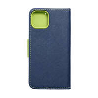 Utángyártott Fancy Apple iPhone 14 Pro Max flip tok, kék-lime