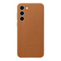 Samsung Samsung Galaxy S23+ Leather Cover, gyári bőr tok, barna, EF-VS916LA