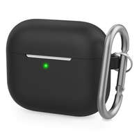 Phoner Phoner Simple Apple Airpods 3 szilikon tok akasztóval, fekete